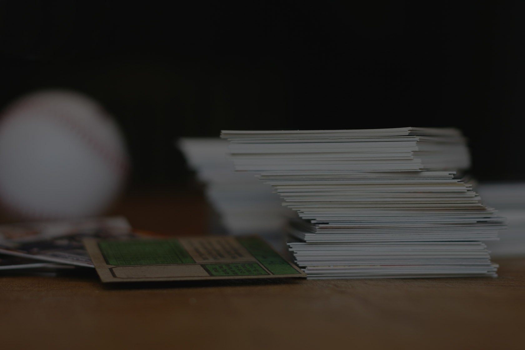 stack of baseball cards