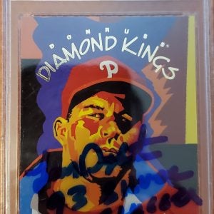 Lenny Dykstra Autographed 1995 Donrus Diamond King Card