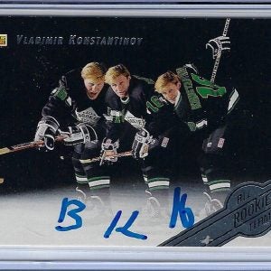 Vladimir Konstantinov 1992 Upper Deck All-Rookie Team 5 Autographed Card RUSSIAN V