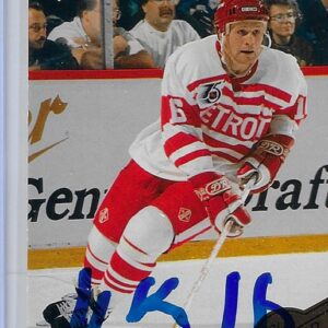 Vladimir Konstantinov 1992 Upper Deck All-World Team 5 Autographed Card