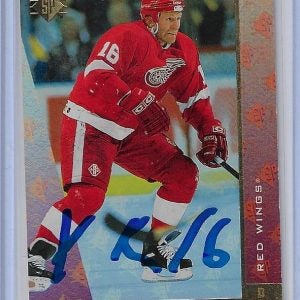 Vladimir Konstantinov 1996 SP Base Set 53 Autographed Card