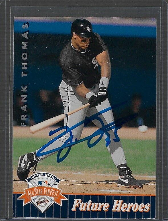 Frank Thomas 1992 Upper Deck Future Heroes White Sox #10 Autographed Card