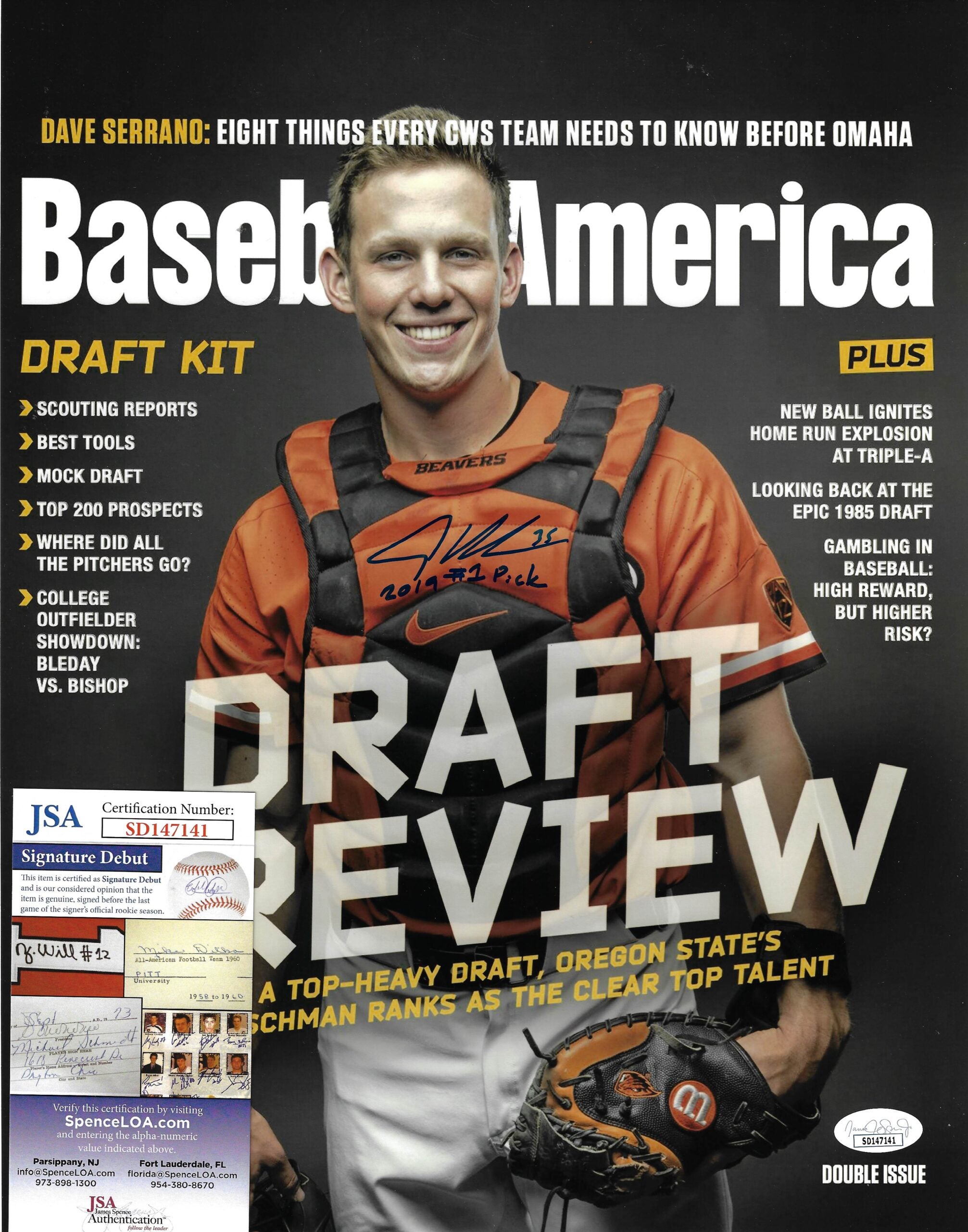 Adley Rutschman Autographed Baseball America 11x14 Photo