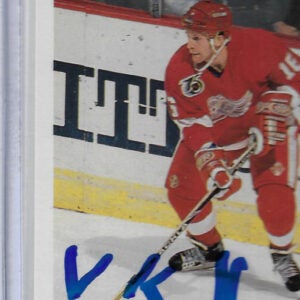 Vladimir Konstantinov 1992 Bowman 326 Autographed Card ROOKIE