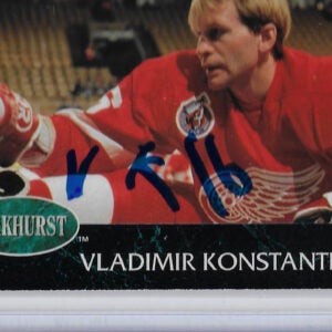 Vladimir Konstantinov 1992 Parkhurst 283 Autographed Card