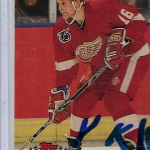 Vladimir Konstantinov 1992 Stadium Club 418 Autographed Card