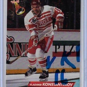 Vladimir Konstantinov 1992 Ultra 49 Autographed Card