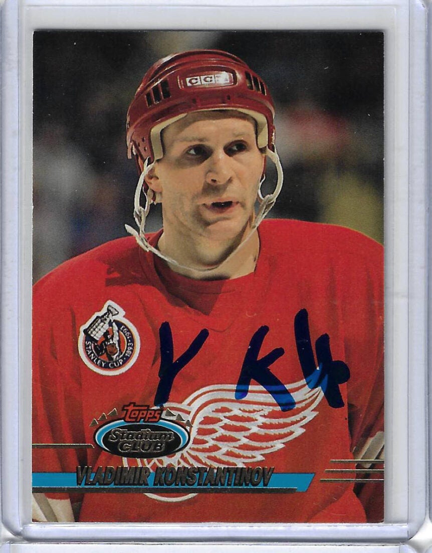 Vladimir Konstantinov 1993 Stadium Club 333 Autographed Card