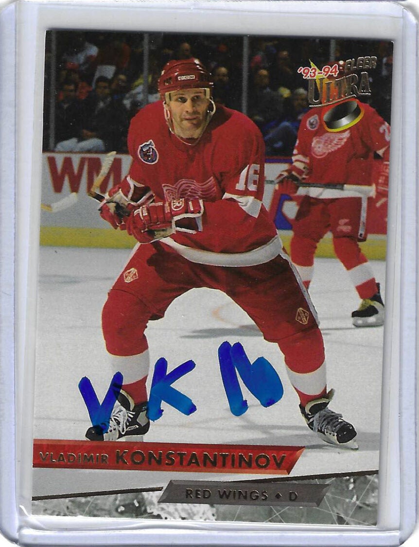 Vladimir Konstantinov 1993 Ultra 150 Autographed Card