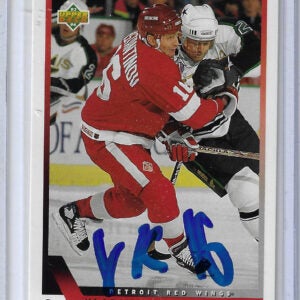 Vladimir Konstantinov 1993 Upper Deck 366 Autographed Card