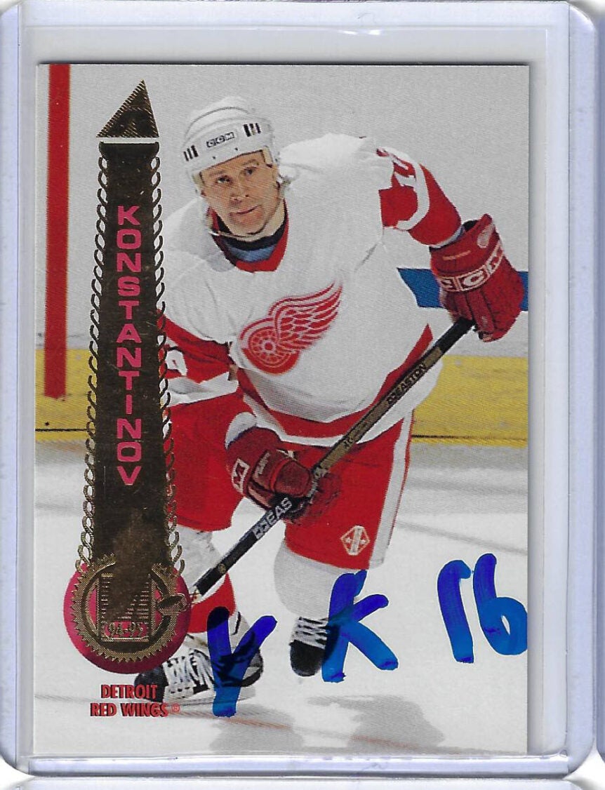 Vladimir Konstantinov 1994 Pinnacle 116 Autographed Card