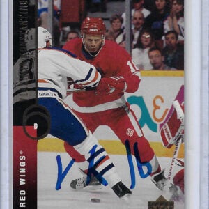 Vladimir Konstantinov 1994 Upper Deck 189 Autographed Card