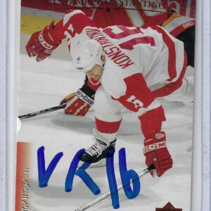 Vladimir Konstantinov 1995 Upper Deck 190 Autographed Card