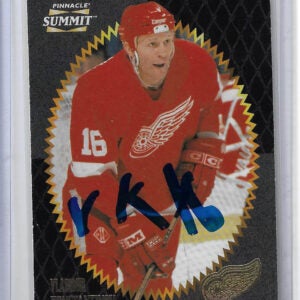 Vladimir Konstantinov 1996 Pinnacle Summit 63 Autographed Card