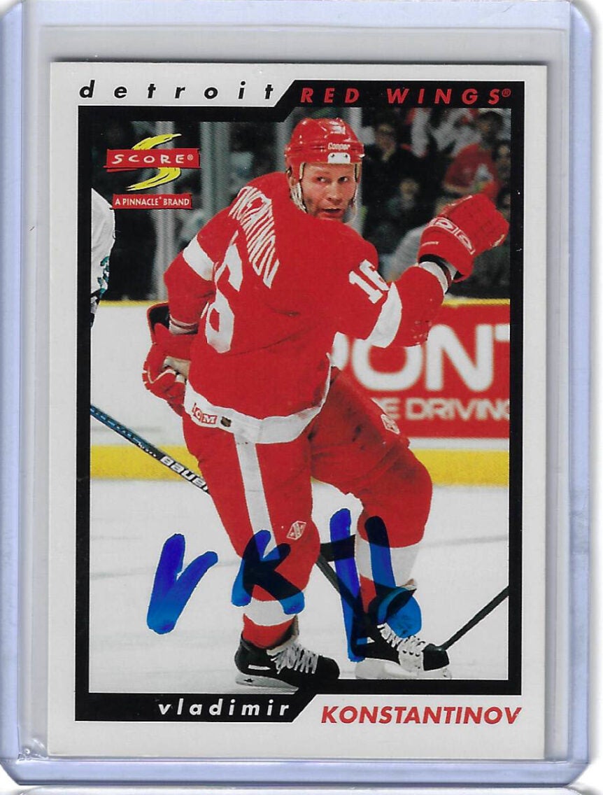 Vladimir Konstantinov 1996 Score 84 Autographed Card