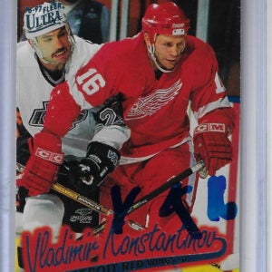 Vladimir Konstantinov 1996 Ultra 51 Autographed Card