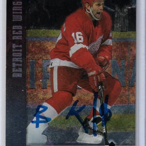 Vladimir Konstantinov 1996 Upper Deck Black Diamond 16 Autographed Card RUSSIAN V