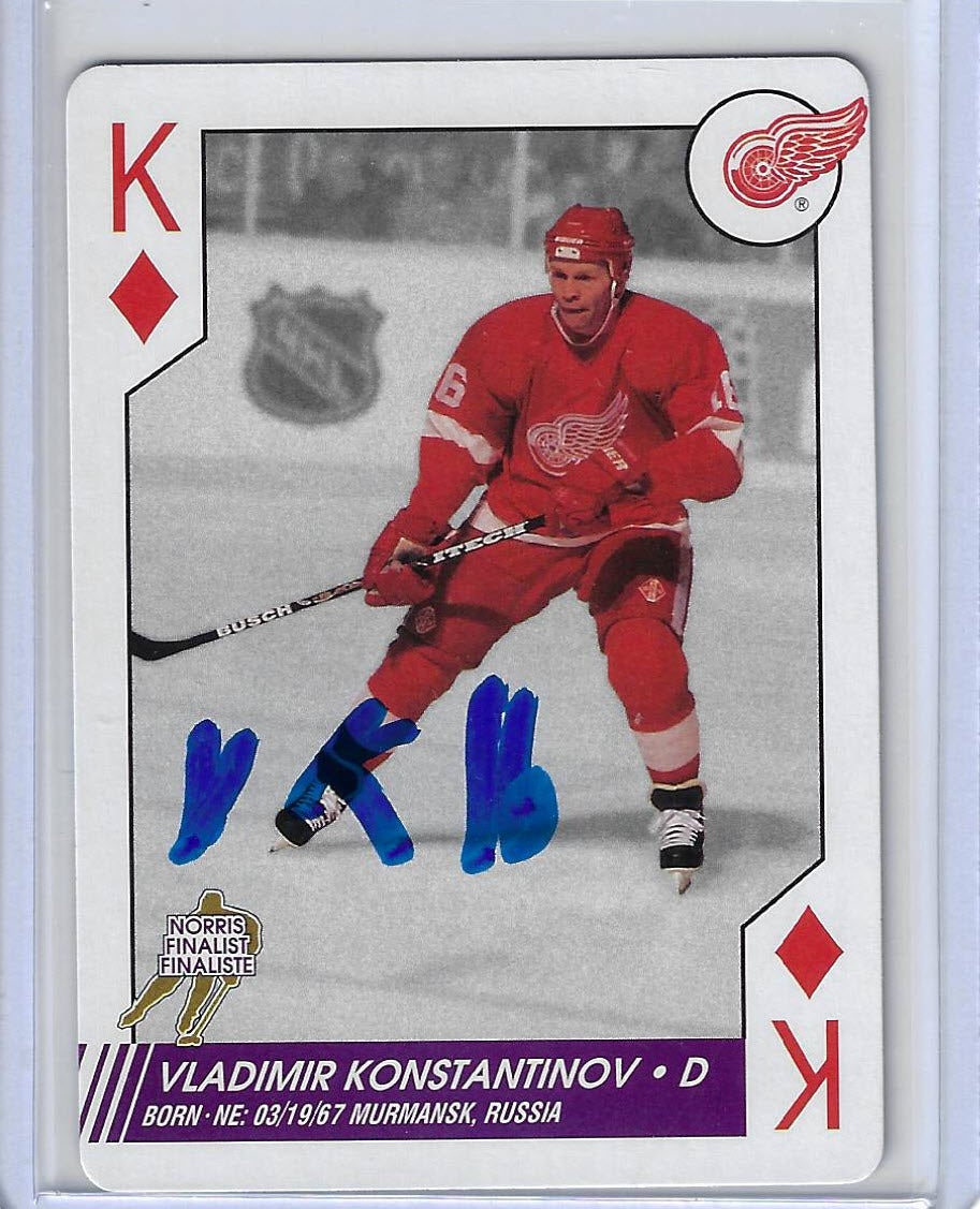 Vladimir Konstantinov 1997 98 NHL Hockey Aces Autographed Card