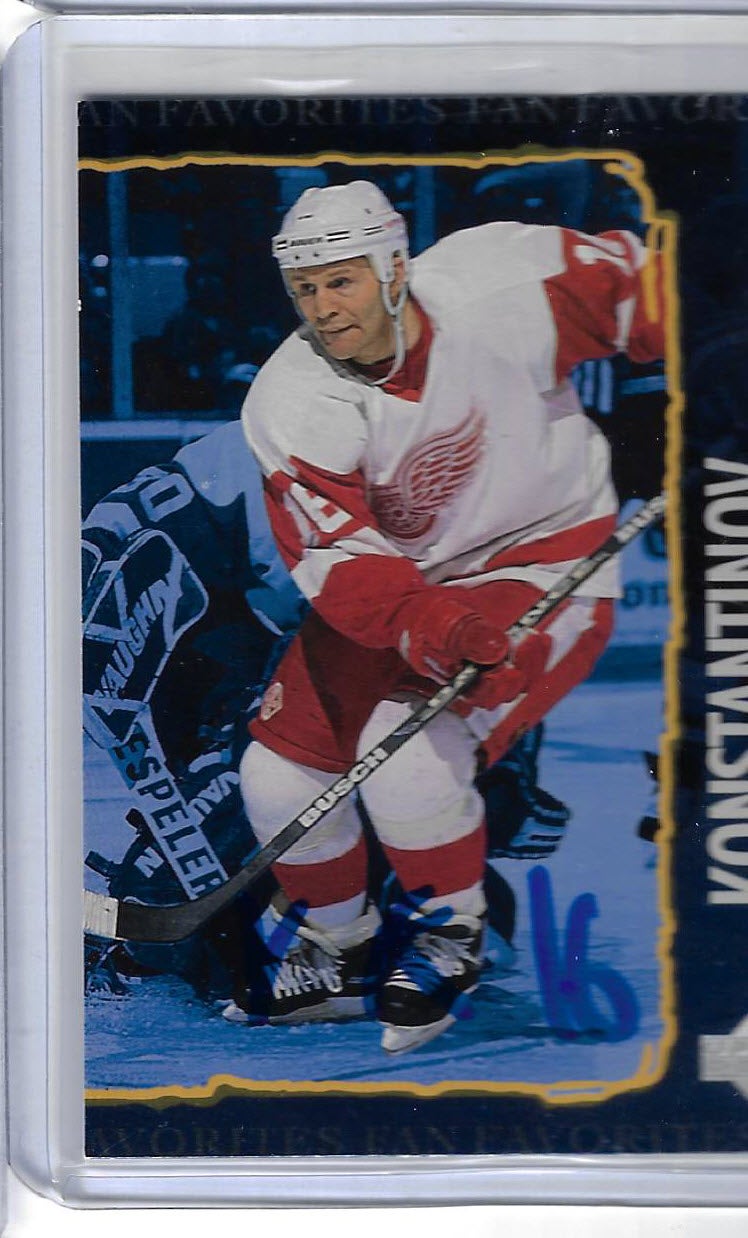 Vladimir Konstantinov 1997 Upper Deck 203 Autographed Card