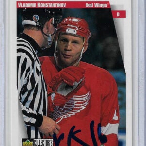 Vladimir Konstantinov 1997 Upper Deck Collectors Choice 82 Autographed Card
