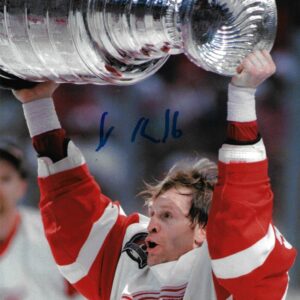 Vladimir Konstantinov Autographed 8x10 Photo CUP CLOSEUP