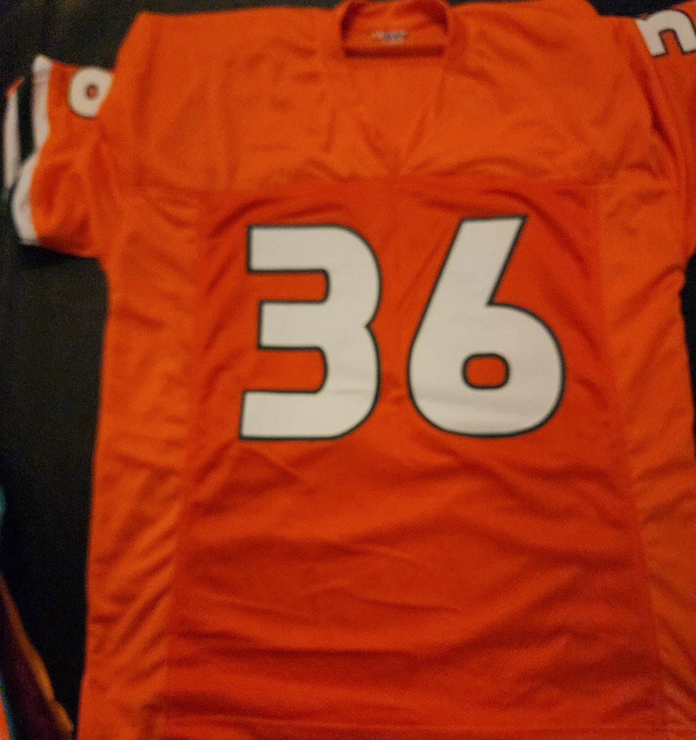 Lamar Thomas Autographed Custom Orange Miami Hurricanes Jersey 5