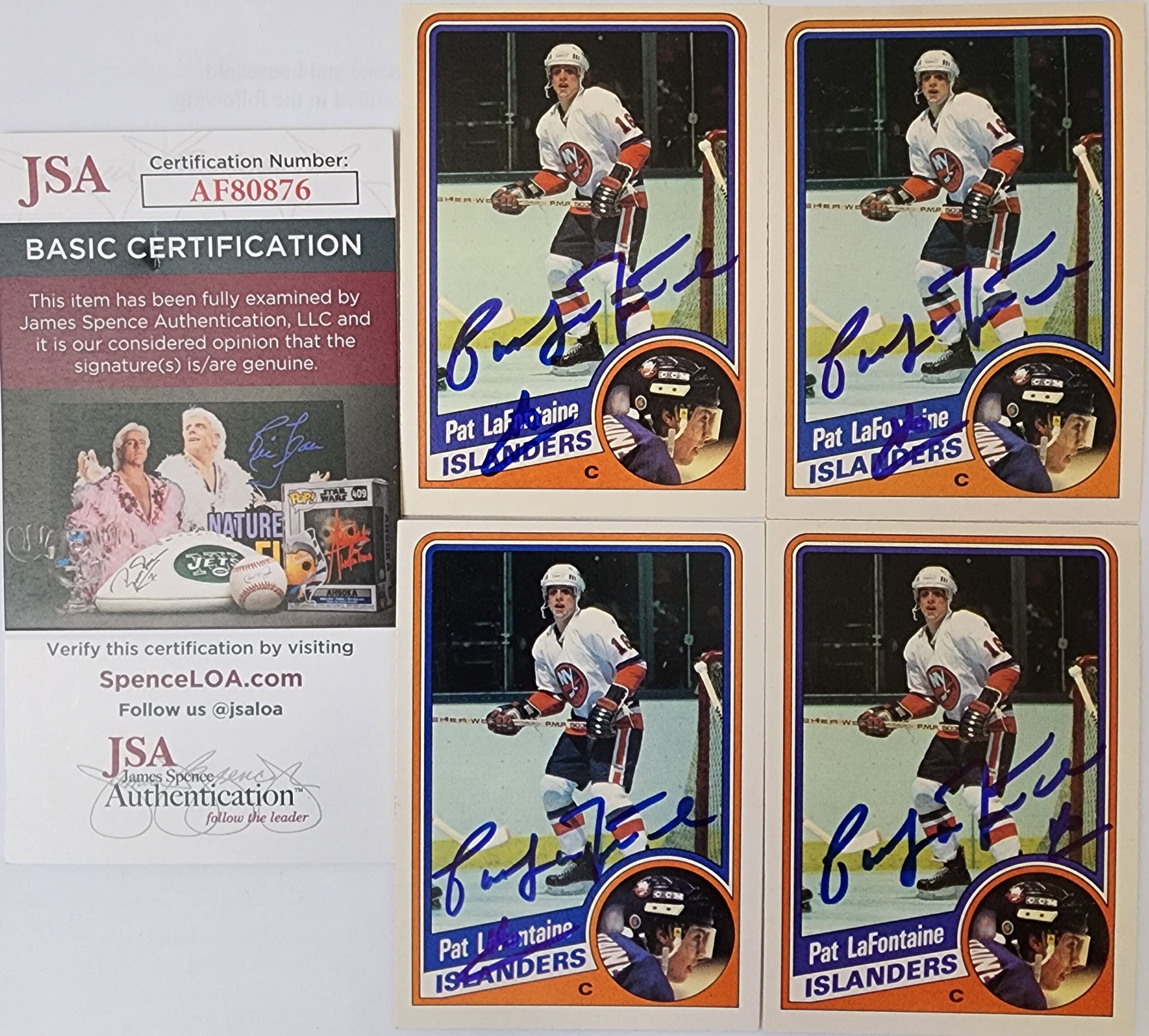 Pat Lafontaine Autographed 1984 OpeeChee 129 ROOKIE Card 1