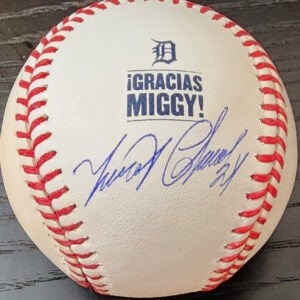Miguel Cabrera Autographed Gracias Miggy Baseball v1