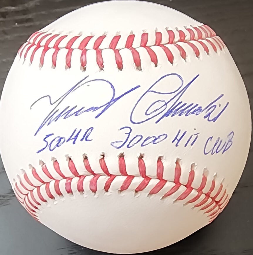 Miguel Cabrera Autographed OMLB 500 HR 3000 Hit Club Baseball v1