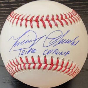 Miguel Cabrera Autographed OMLB Baseball Inscribed Triple Corona v1