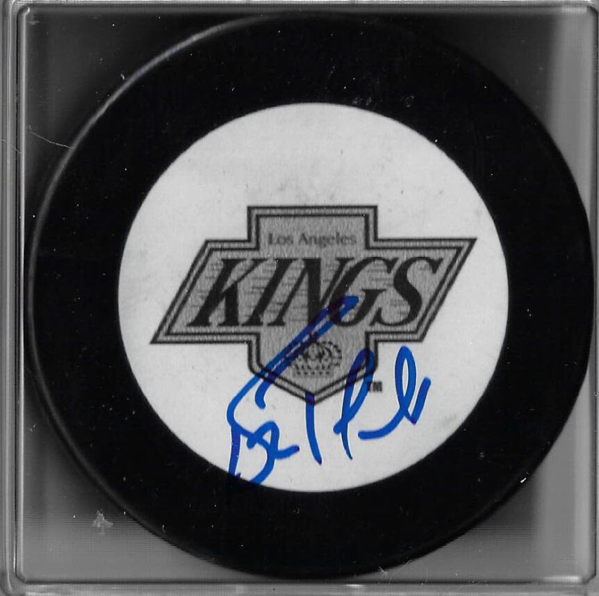Bernie Nicholls Autographed Los Angeles Kings Puck JSA COA