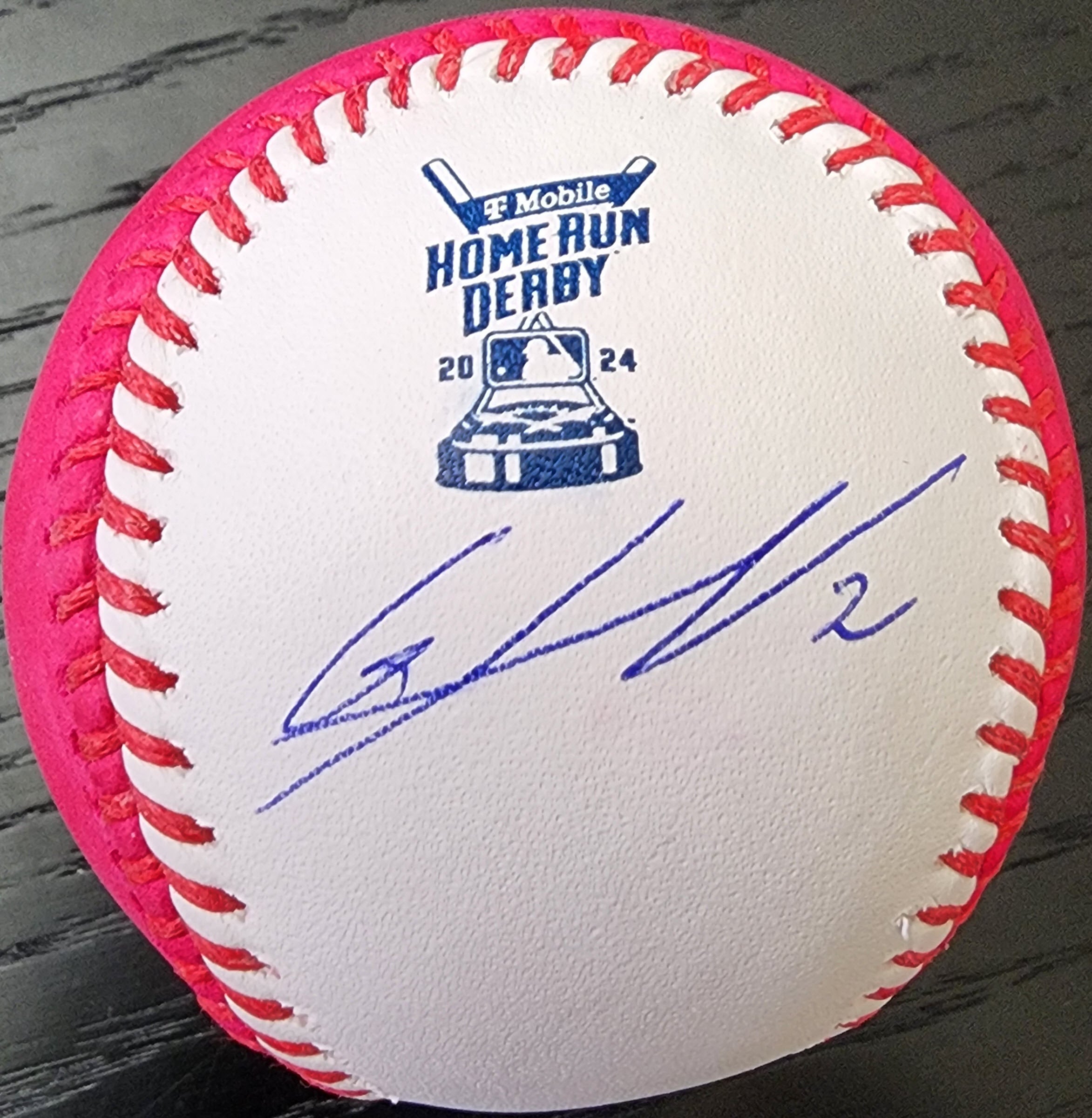 Gunnar Henderson Autographed 2024 Home Run Derby MONEY BALL Baseball Beckett Witnessed COA