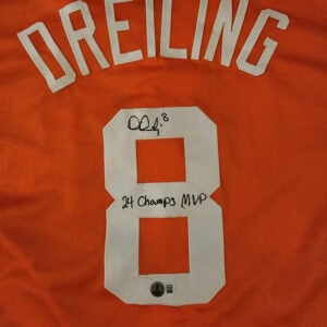 Dylan Dreiling Autographed Custom Orange Tennessee Jersey Inscribed 24 Champs MVP Beckett Witnessed COA v2