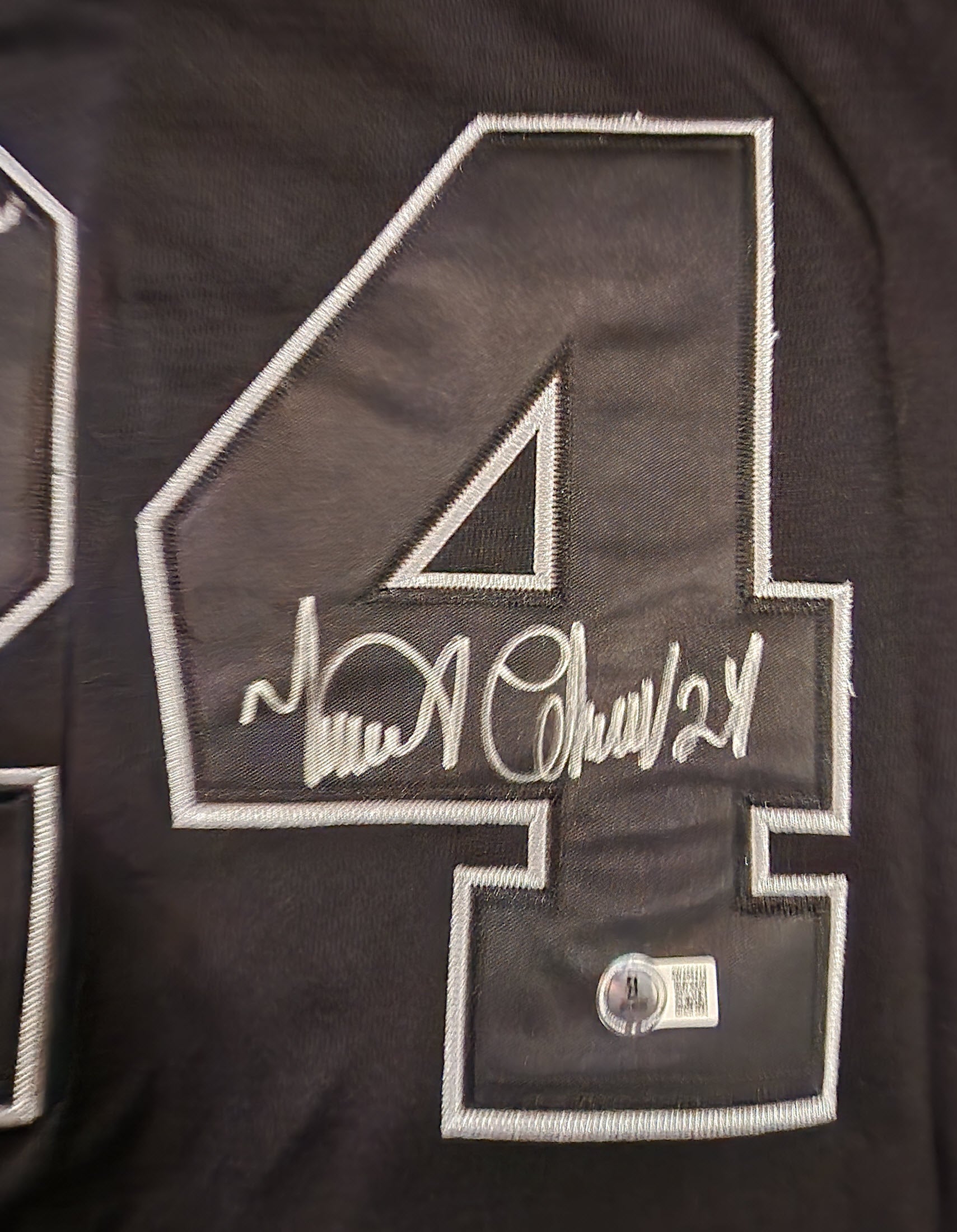 Miguel Cabrera Autographed Black Detroit Tigers MIGGY Inscribed Jersey Beckett COA - Image 2