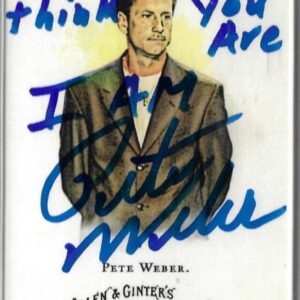 Pete Weber Autographed 2008 Allen and Ginter Inscribed Card Beckett COA v1