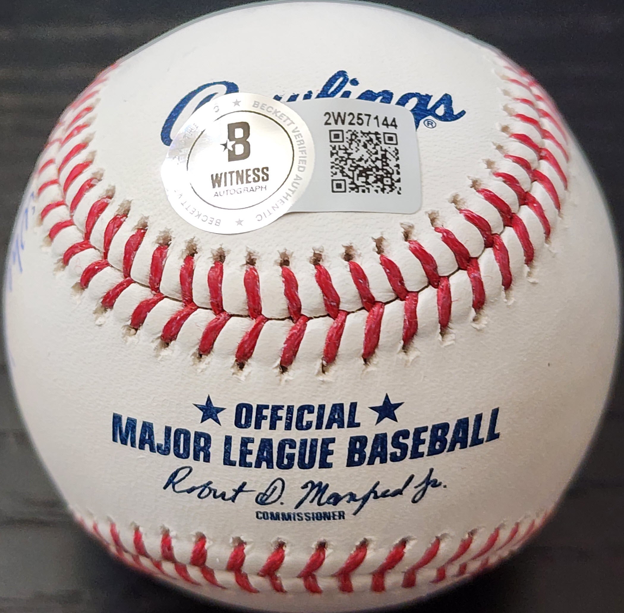 Pete Weber Autographed OMLB Inscribed Baseball Beckett COA - Image 4