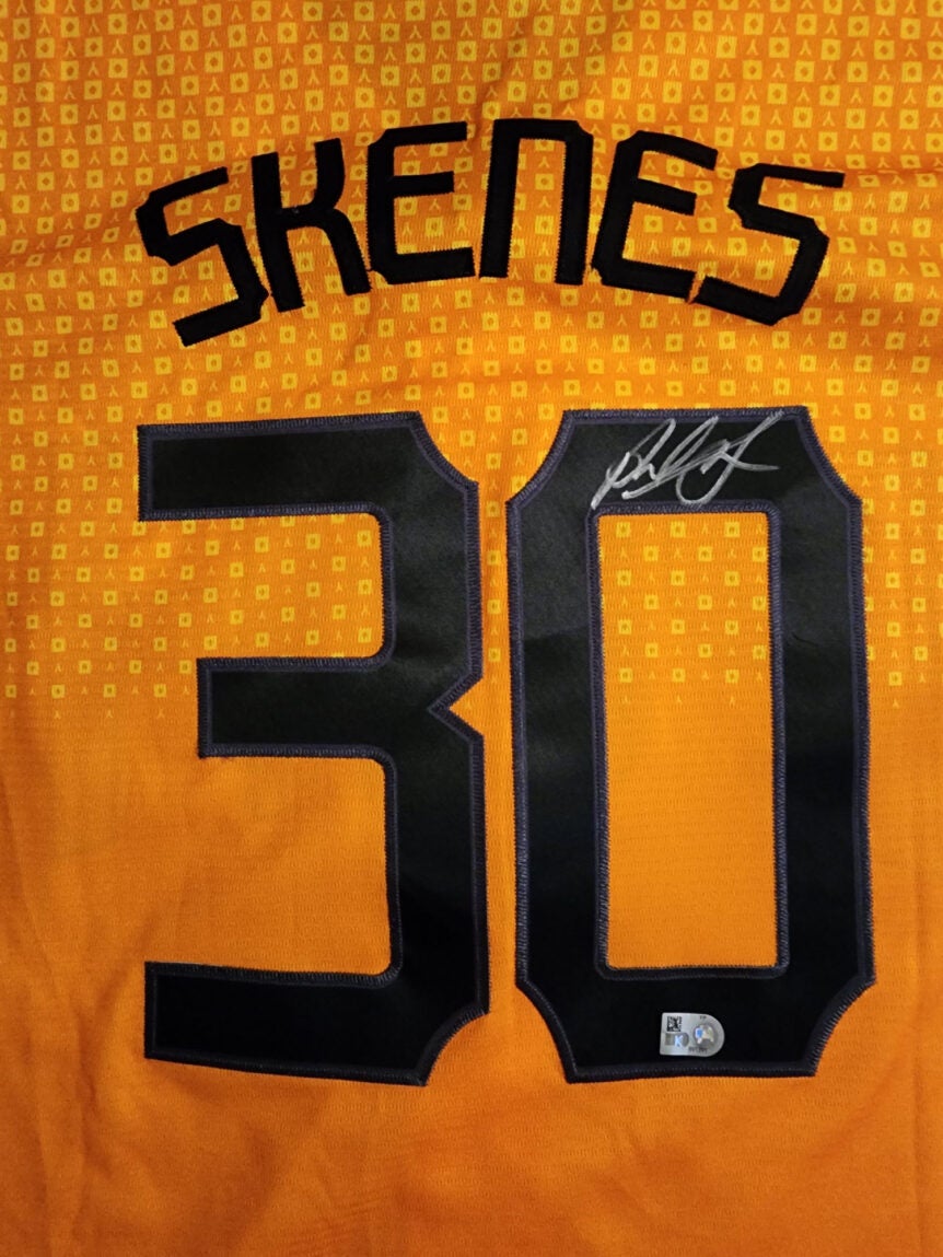 Paul Skenes Autographed 2024 Pittsburgh Pirates CIty Connect Jersey v2
