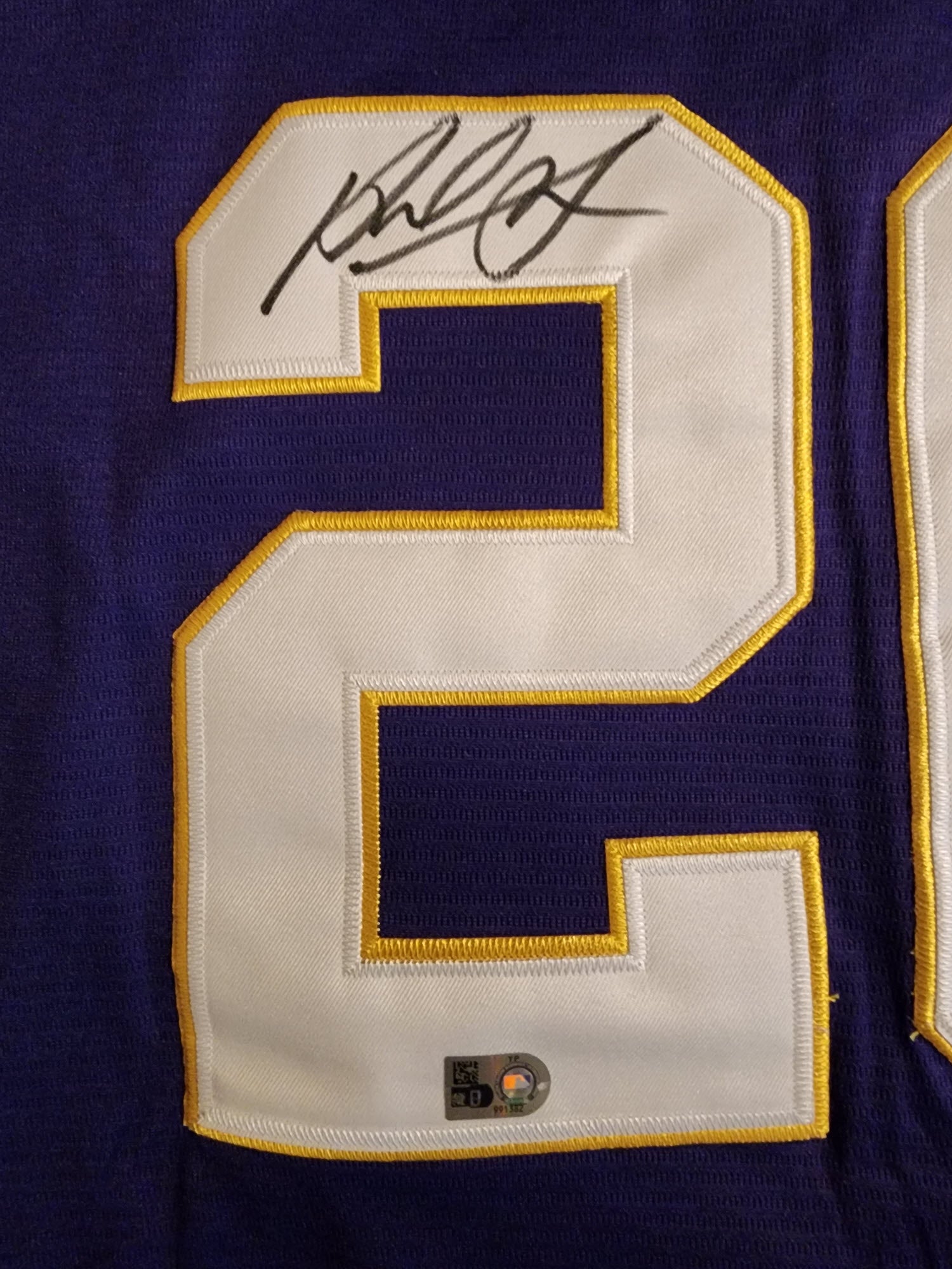 Paul Skenes Autographed Purple Replica 2023 College WS LSU Jersey v1