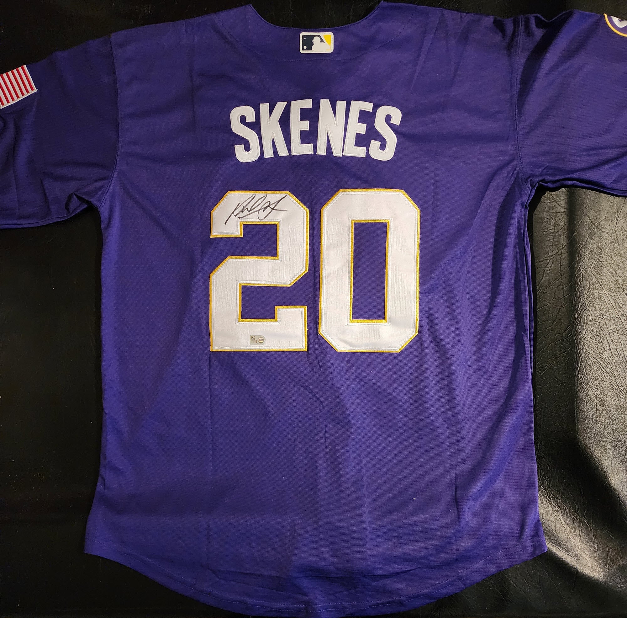 Paul Skenes Autographed Purple Replica 2023 College WS LSU Jersey v3