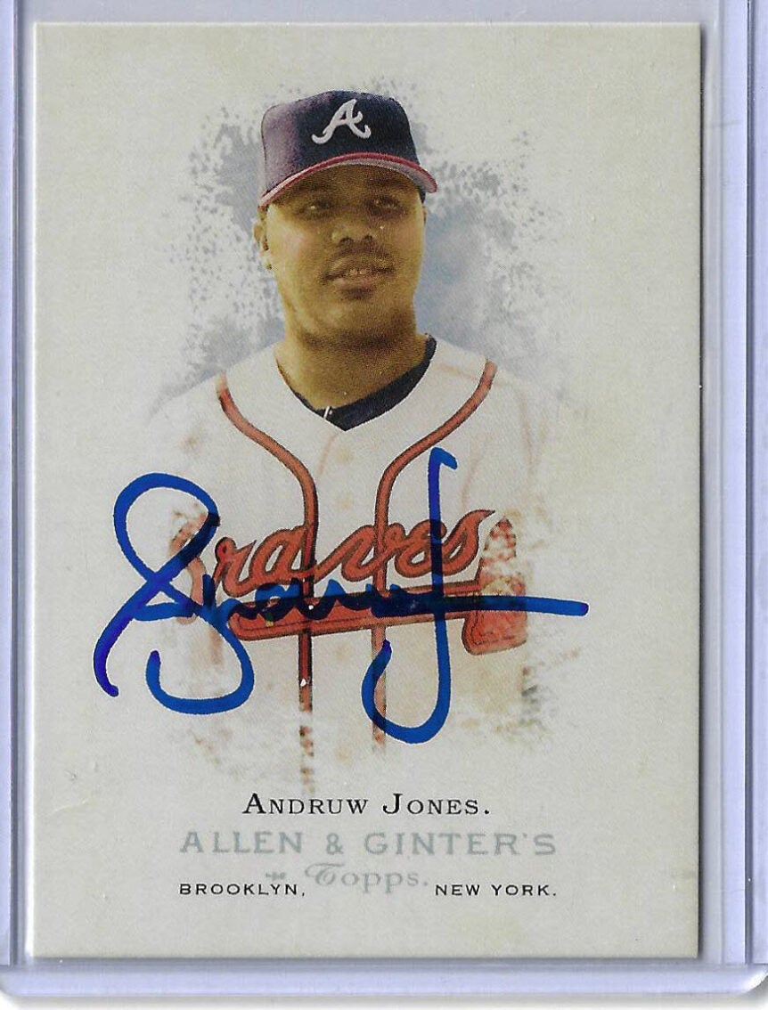 Andruw Jones Autographed 2006 Topps Allen and Ginter 10