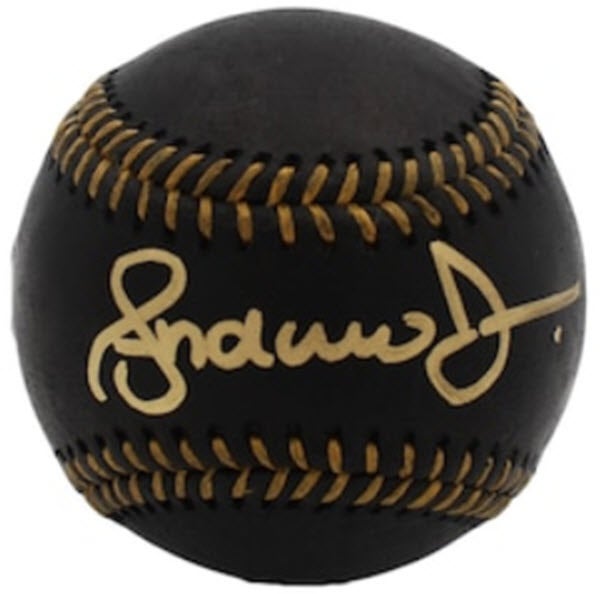 Andruw Jones Autographed Black Baseball