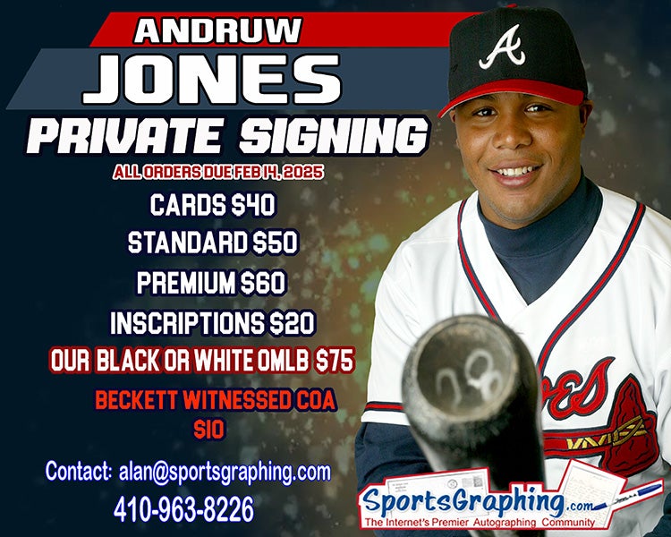 Andruw Jones Private Signing 02152025