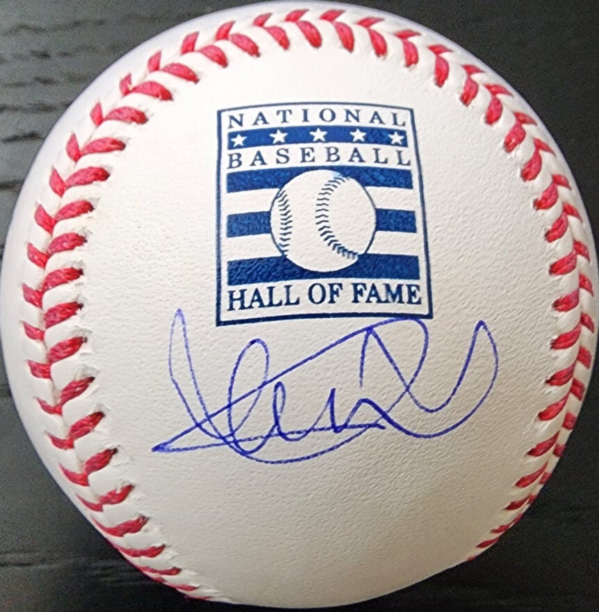 Ichiro Suzuki Autographed Official HOF Baseball LOGO v1