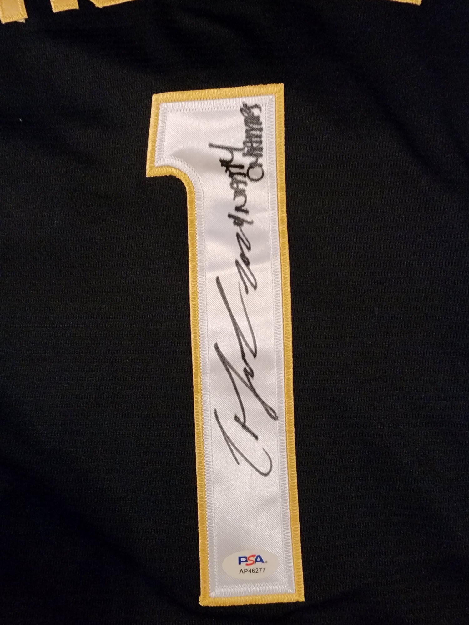 Christian Moore Autographed Black Gold Tennessee Volunteers 2024 MCWS Jersey Inscribed 2024 Natty Champs v1