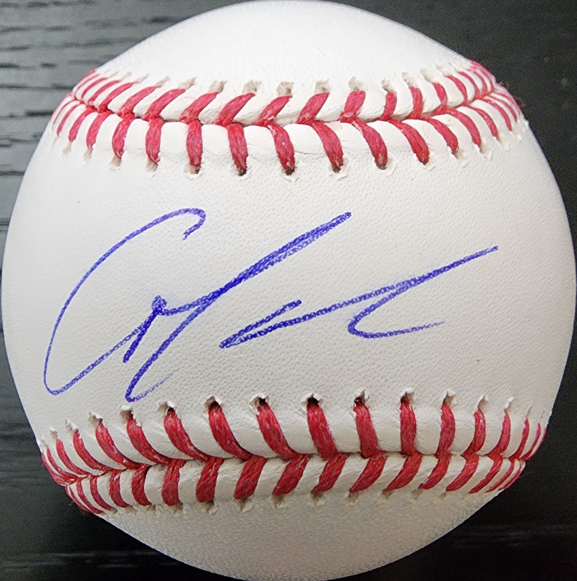 Christian Moore Autographed Rawlings OMLB Baseball PSA COA v1