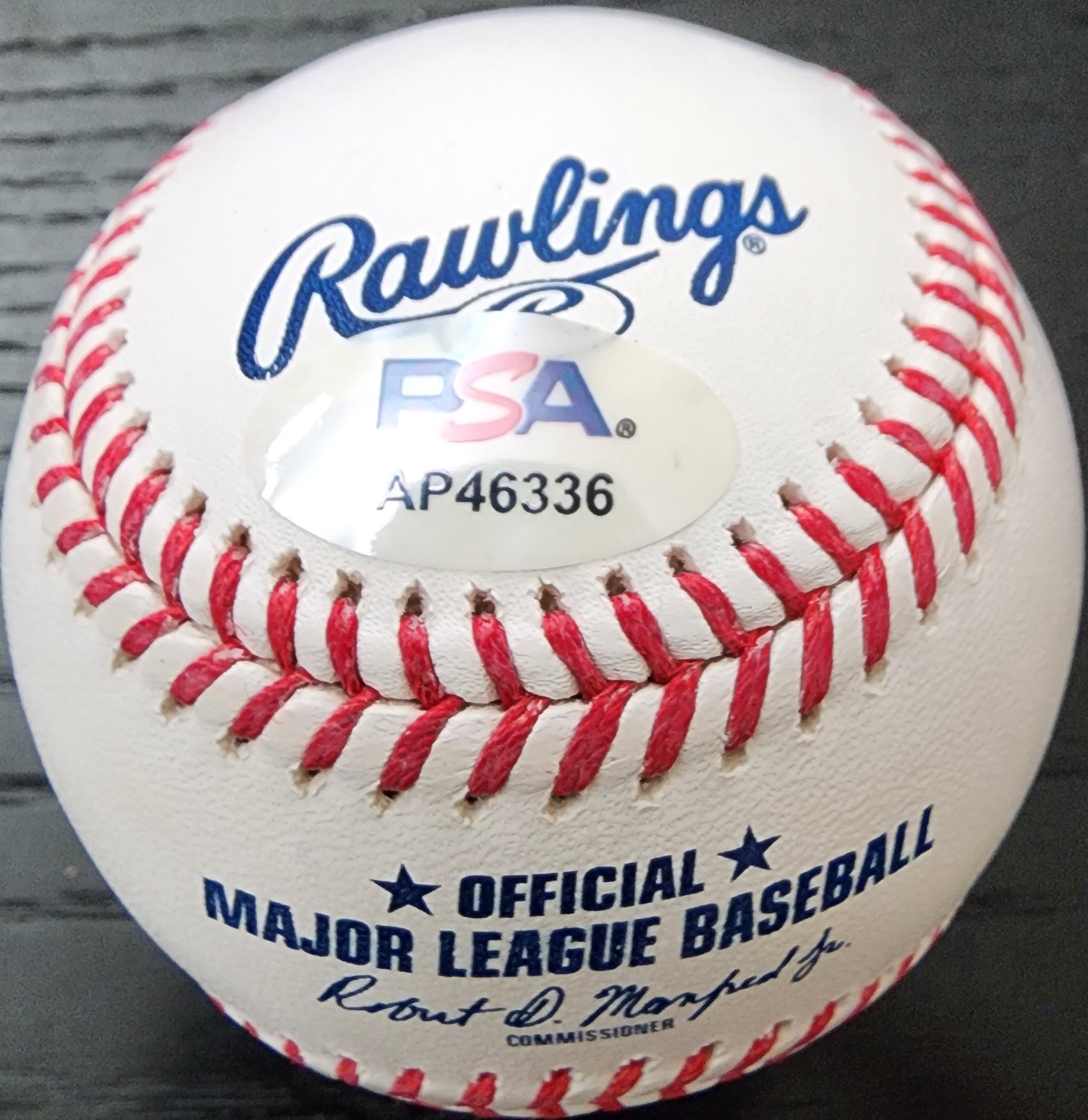 Christian Moore Autographed Rawlings OMLB Baseball PSA COA v2