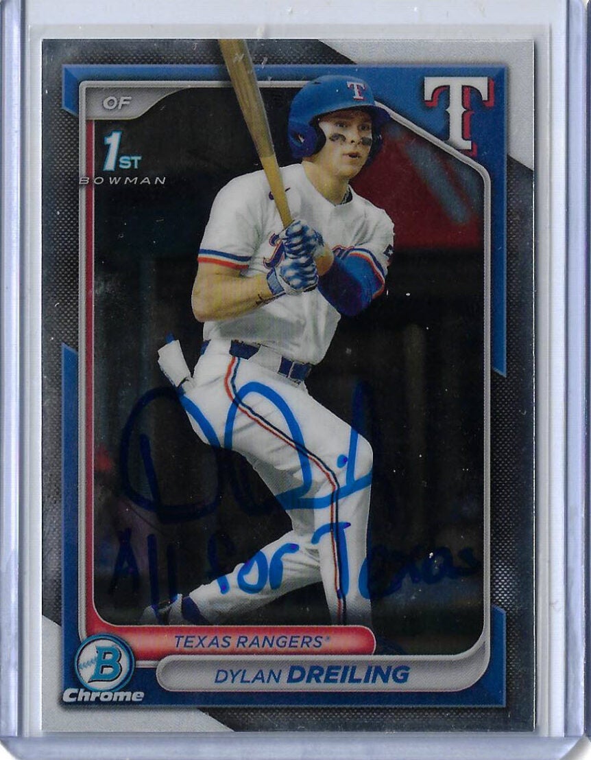 Dylan Dreiling Autographed 2024 Bowman Chrome Draft 1st Bowman