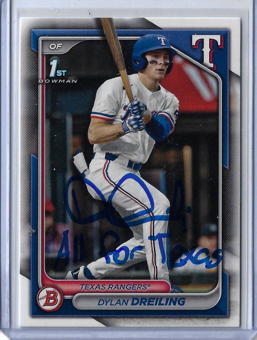 Dylan Dreiling Autographed 2024 Bowman Draft 1st Bowman Paper