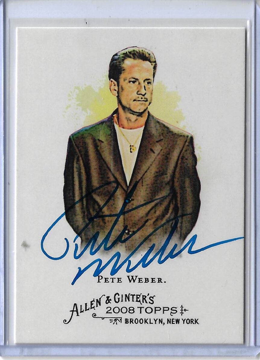 Pete Weber Autographed 2008 Allen and Ginter Card