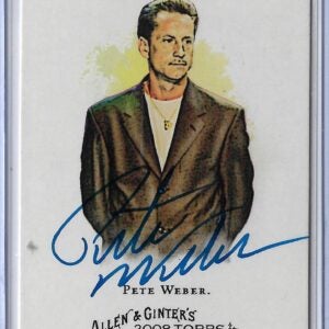 Pete Weber Autographed 2008 Allen and Ginter Card